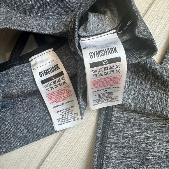 Gymshark Adapt black gray marl ombre sports bra leggings set XS Small - Picture 3 of 3